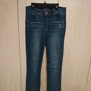 Democracy Ab Solution Technology High Rise Distressed Bootcut Jean Sz 8